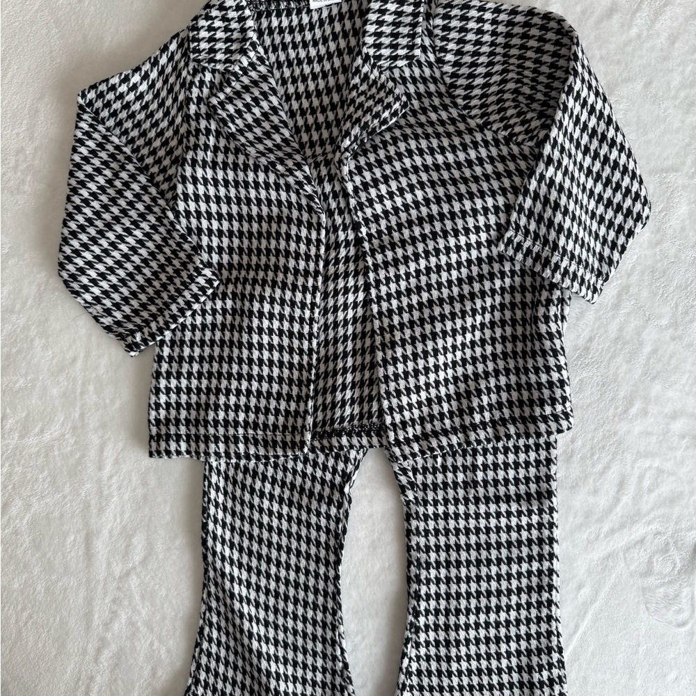 Toddler Girl Houndstooth Jacket Pant Set 18–24M